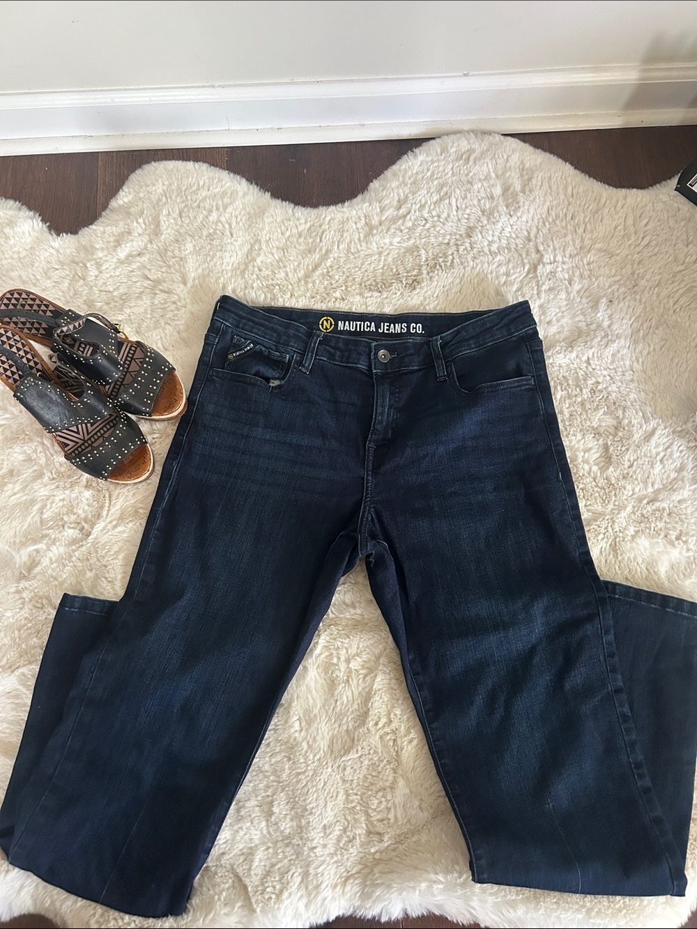 Nautica Dark Blue Straight-Leg Women's Jeans